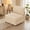 Beige(Plush Corduroy Fabric), variant on Ovios 32" Armless Seat Module for Modular Sectional Sofa Plush Corduroy Upholstery Cloud Middle Armless Chair with Pillow for Living Room, Bedroom, Gray