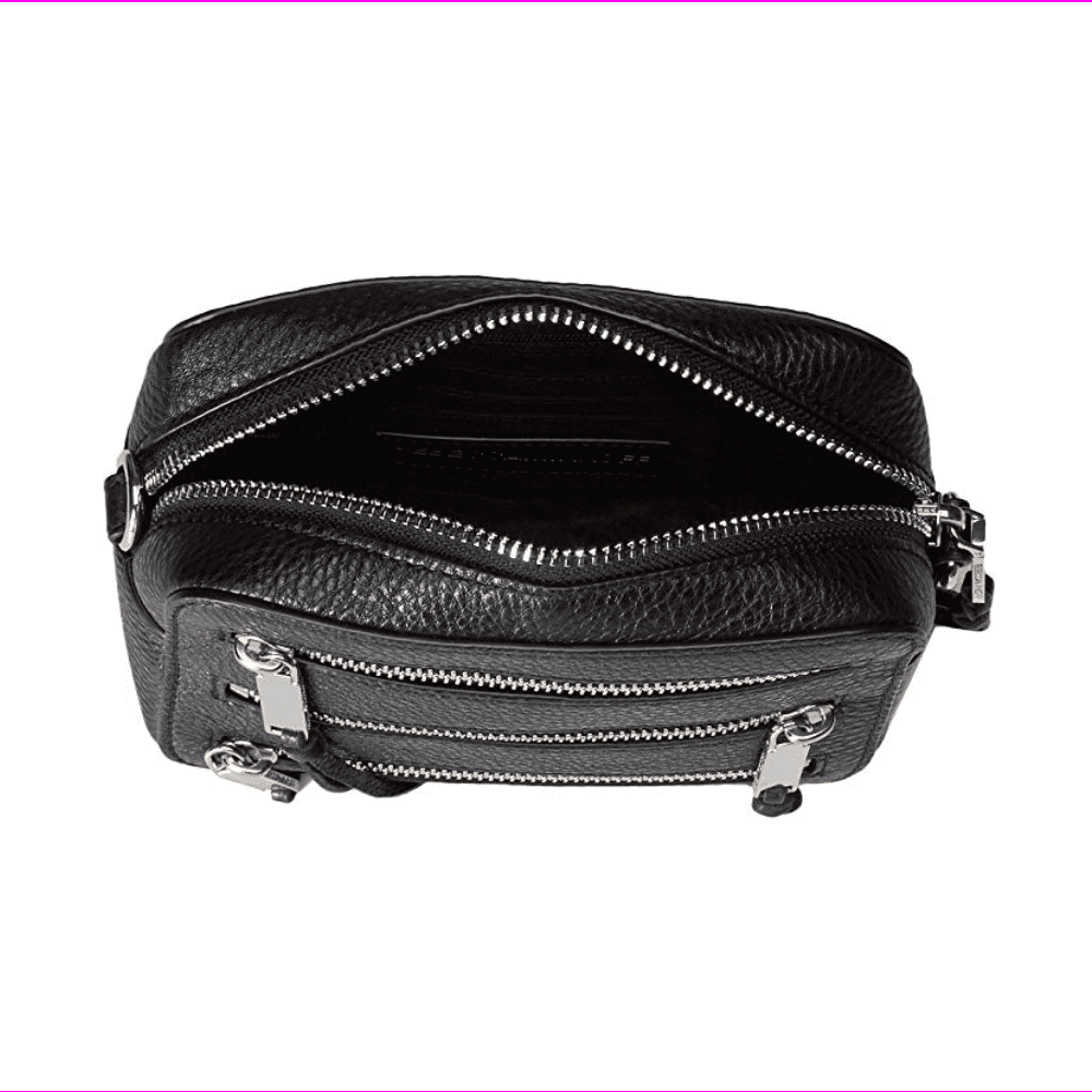 Rebecca Minkoff HF36EMOX66 4 Zip Moto Camera Bag Black