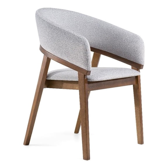 Truman - Mid-Century Modern Gray Walnut Dining Chair