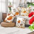 thumbnail image 2 of Qocolhg 2Pcs Autumn Decorations Fall Porch Outdoor Throw Pillow Covers Décor Maple Leaves Farmhouse Cushion Cases 18 x 18 Inch for Home Couch Sofa Patio Bench - Pumpkin, 2 of 5