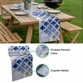 thumbnail image 5 of Blue Morocco Table Runner - 120 Inch Long, Kitchen Dining Table Runner Dresser Scarves, Vintage Graffiti Paint Art Boho Dappled Farmhouse Decor for Coffee Tables Wedding Party Banquet, 5 of 8