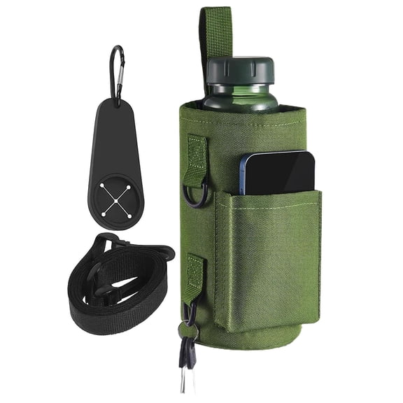 Magnetic Gym Bag Waterbottle Holder, With Transparent Phone Pouch For Device Storage And Protection, Adjustable Straps For Custom Fit, Secure Magnetic Attachment To Gym Equipment