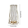 thumbnail image 3 of Votnto Gold Iron Hydroponic Vase with Glass Tube, Modern Wire Frame Flower Vase for Living Room Desktop Home Decor, Table Centerpiece, 3 of 6