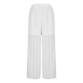 thumbnail image 6 of jtjvou 2025 Womens Crochet Swimsuit Coverup Pants High Waisted Drawstring Sheer Mesh Knit Wide Leg Beach Pant White XXL, 6 of 8