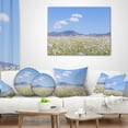 thumbnail image 3 of Designart Chamomiles with Hills on Background - Flower Throw Pillow - 18x18, 3 of 4
