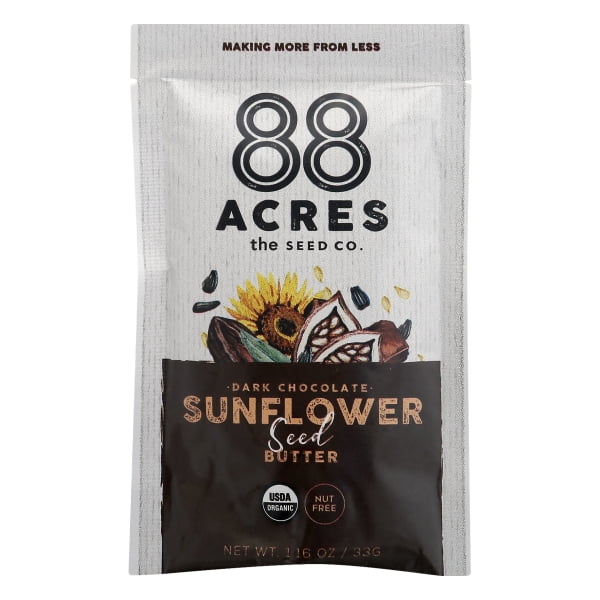 88 Acres 2410611 1.16 oz Organic Dark Chocolate Sunflower Seed Butter