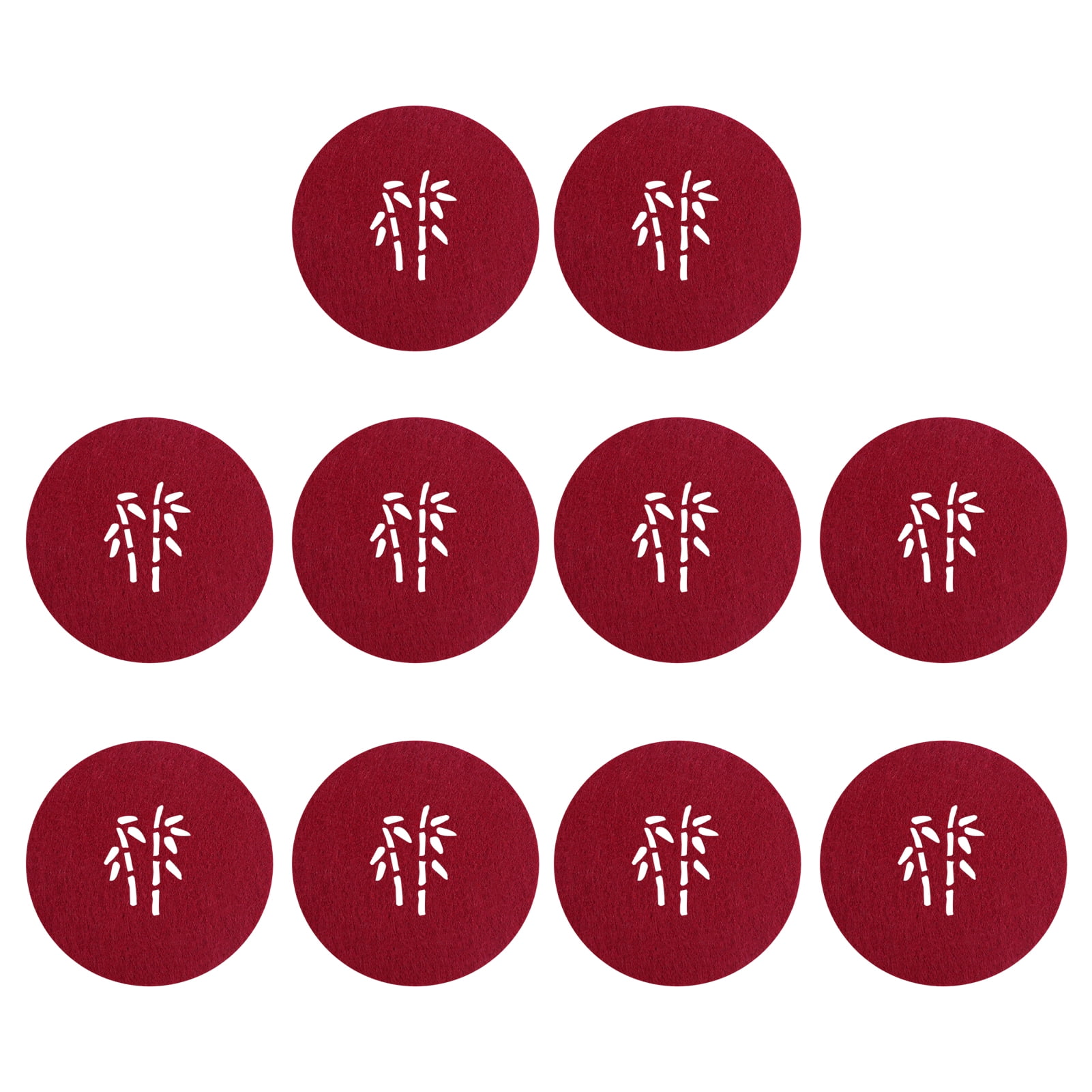 Farfi 10Pcs Cup Mats Small Portable Decorative Round Slip Slice Mat ...