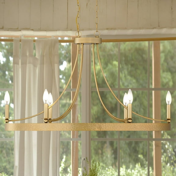 Luxury Transitional Chandelier, Light Gold, UQL4471