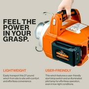 SuperHandy Electric Capstan Winch - 48V 2Ah Li-Ion Battery, Up to 2000lbs