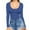 Blue, variant on ShiShine Womens Scoop Neck Long Sleeve Slim Fit Solid Color T Shirt Tunic Tops Tee