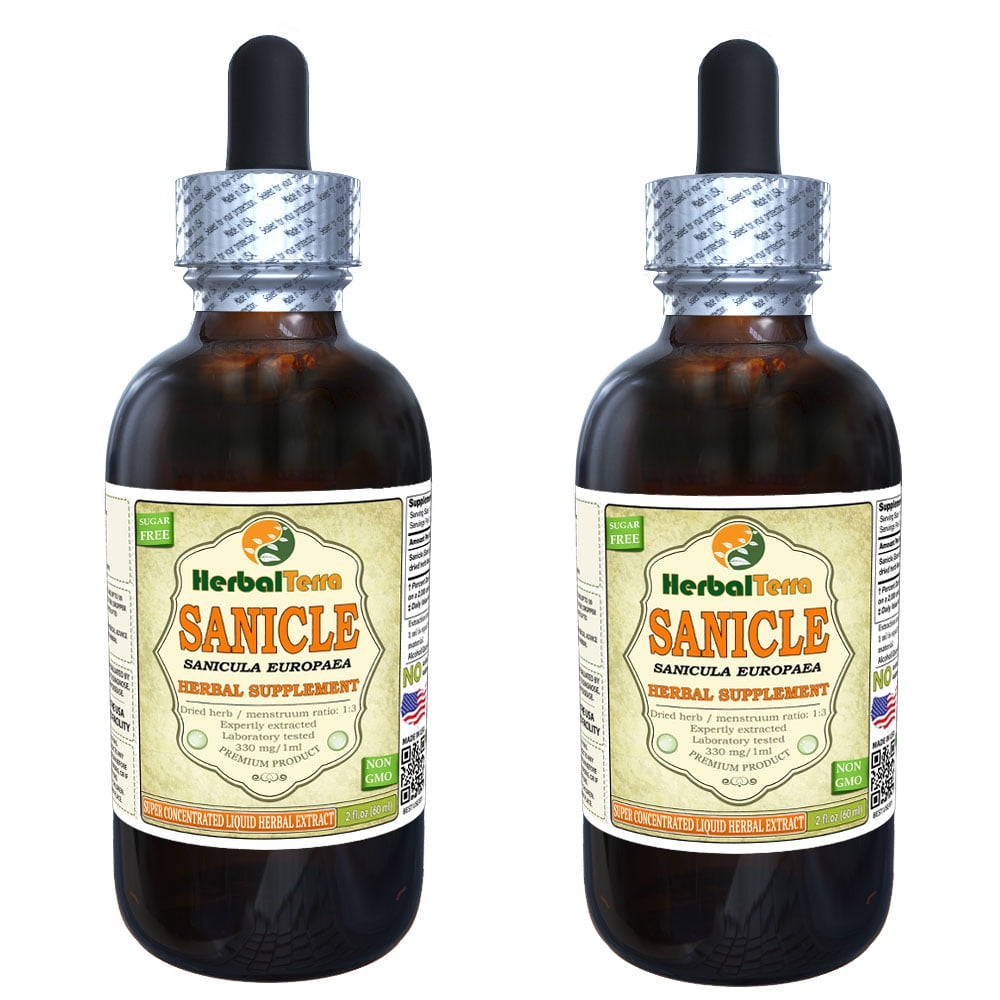 Sanicle (Sanicula Europaea) Tincture, Dried Herb Liquid Extract (Herbal Terra, USA) 2x2 oz