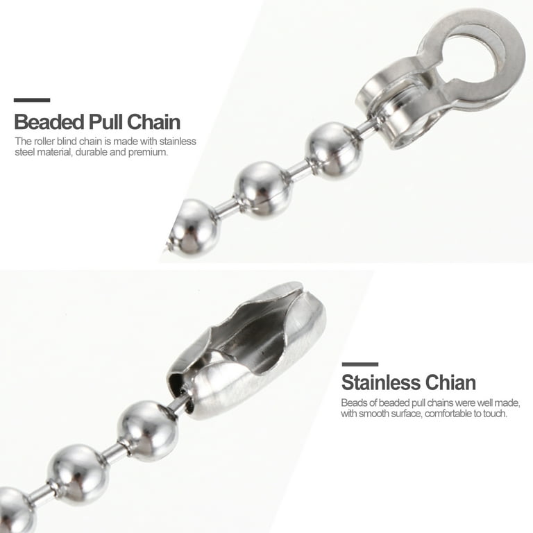 4.5mm Diameter Beaded roller Stainless Steel pull chain extension