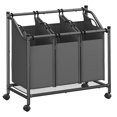 thumbnail image 1 of Clasificador de ropa SONGMICS - Cesta enrollable (3 bolsas, 45 L), color gris pizarra, 1 of 6