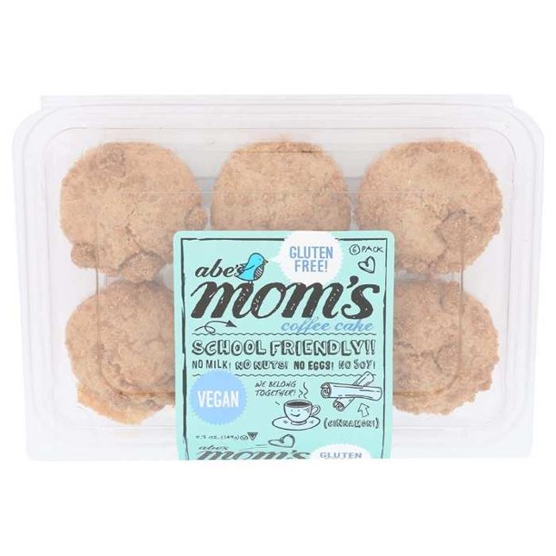 Abe's Mom's GlutenFree Coffee Cake Muffins, 6 Muffins per Pack, 12