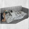 thumbnail image 5 of Saying Soft Flannel Fleece Blanket, Your Dreams is the Other Side of Your Fears Reminder Winner Optimistic Challenges, Cozy Plush for Indoor and Outdoor Use, 50" x 70", Black White, by Ambesonne, 5 of 5