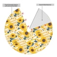 thumbnail image 2 of Lsque Striped Sunflower Daisy Print Christmas Tree Skirt, Tree Skirt with Ties or Velcro, Perfect for Holiday Decorations, Halloween, and New Year-30", 2 of 7