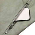 thumbnail image 5 of Crop Jackets for Men Jerdar Men's Color-blocked Lapel Zip-up Snap Button Zip-up Pocket Long-sleeved Coat Top, 5 of 7