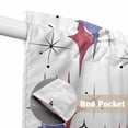 thumbnail image 4 of Red Purple Diamond Swag Valances for Windows 2 Pack, Kitchen Window Curtains 36 Inch Length, Modern Geometric Middle Century Retro Privacy Swag Curtains for Living Room/Bathroom 36"x36", 4 of 8