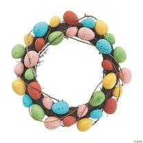 Colorful Easter Egg Wreath, Easter, Home Decor, 1 Piece