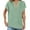 A-Green1021, variant on Womens Rolled Cuff Linen Henley Top Loose Short Sleeve Split Neck Half Button Pullover Top Breathable Casual Everyday Tops