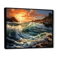 thumbnail image 2 of Designart "Golden Sands Beach Photo XVI" Nautical & Beach Floater Framed Wall Art Print, 2 of 7