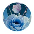 thumbnail image 4 of Ullo0ord Pearls Decor Round Fitted Tablecloth with Elastic Edge,Valentines Day Decorating Artwork Roses Heart Print Polyester Table Cloth, Fit Round Table up  Diameter, for Outdoor Indoor Use White, 4 of 8