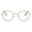 Gold Black Brown, variant on Clear Lens Glasses Vintage Fashion Round Oval Metal Frame UV400 Gold Black