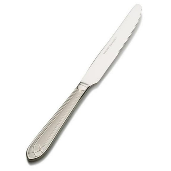 Bon Chef S1412 9.17 in. Viva Euro Solid Handle Dinner Knife, Pack of 12