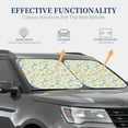 thumbnail image 4 of Fotbe Daisies Flowers 2-Piece Car Windshield Sun Shade | Sun Blocker for Car Windshield | Foldable Automotive Interior Accessories for Sun Protection-Small, 4 of 7