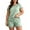 02-Green, variant on Diufon Plus Size Pajamas for Women Set Short Sleeve Ruffled Trim Sleepwear Summer Loose Fitted Comfy Pjs Short Sets
