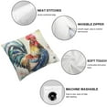 thumbnail image 4 of JRXY Farmhouse Rooster Coloful Chicken Decorative Throw Pillow Covers Pillows Case Square Cushion Cover Cases Pillowcase with Zipper Sofa Home Decor for Couch Bed Patio Car 2 pcs White, 4 of 6