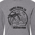 thumbnail image 4 of Inktastic Summer Vacation Mode Carmel Beach California Long Sleeve T-Shirt, 4 of 5