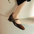 thumbnail image 3 of Classic Women's Chunky Heel Mary Janes, Square Toe, Casual Dress Shoes, 3 of 18