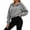Gray, variant on Casual Cropped Sweatshirts for Women Fall Half Zip Long Sleeve Pullover Fashion Drawstring Solid Color Comfy Tops with Pockets(Gray,X-Large)