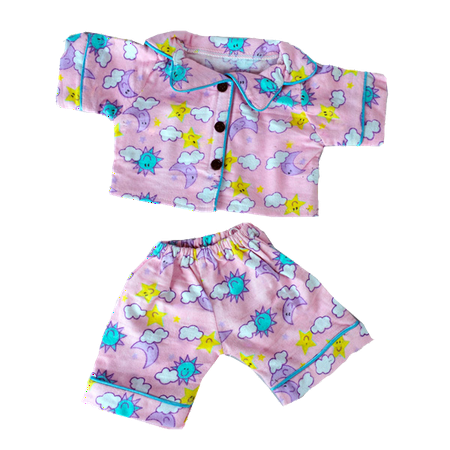 

Pink Star Pajamas fits most 14 - 18 build-a-bear vermont teddy bears and make your own stuffed animals pjs