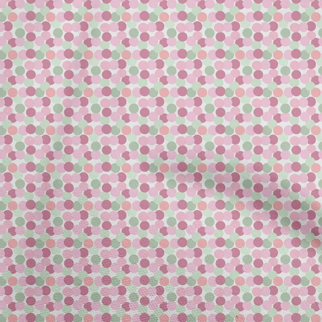 oneOone Rayon Pink Fabric Dot Sewing Material Print Fabric By The Yard 56 Inch Wide