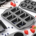 thumbnail image 4 of 3 Pack 8-cavity Bread Pans Non-stick Bread Cake Mold Baking Tools, 4 of 5