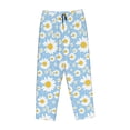 thumbnail image 4 of Xecao Daisies Flowers Women's Straight Lounge Pajama Pants: The Epitome of Relaxed Sleepwear, 4 of 9