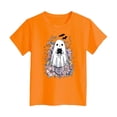 thumbnail image 4 of Gubotare Toddler Boys Girls Halloween Shirts Pumpkin T Shirt Kids Short Sleeve Cute Graphic Tee Tops Halloween Outfits for Toddler (Orange,11-12 Years), 4 of 5