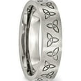 thumbnail image 4 of Stainless Steel Brushed With Engraved Trinity Symbol 6mm Band (Size 11) Made In China sr52-11, 4 of 5