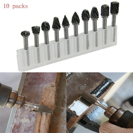 

NIUREDLTD Double Carbide Burr Tool 10pcs Die Grinder for Drill Tungsten Set Cut Tool&Home Improvment