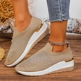 thumbnail image 2 of Women's Casual Sneakers Solid Color Minimalist Mesh Flat Anti Slip Sneakers Blue 44, 2 of 7