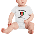 thumbnail image 3 of Born In America With A Afghan Heart Funny Baby Clothing Bodysuits Infant For Boy Girl, 3 of 5