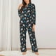 thumbnail image 2 of Balery Space Conjunto de Pijama con Estampado para Mujer, Conjunto de Dos Piezas con Manga Larga, Ropa de Dormir Suave con Bolsillos, Pijamas Cómodos-Large, 2 of 7
