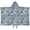 Robot and Gears Blue Pattern, variant on Robot and Arms Cream Pattern Hooded Bath Towel Wrap for Teens Ages 3 To 12, Soft Lightweight Quick Dry Microfiber Bath Beach Pool, 50"x30"