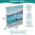 thumbnail image 5 of Ocean Waves 3 Ring Hardcover Binders 1.5in Round Rings for Letter-Size Folder Paper Organizer Pockets for Office Student Recipe, 5 of 9