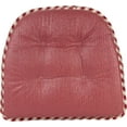 thumbnail image 3 of Non-Slip Tufted Chair Cushions for Dining Room, Kitchen and Office Use, U-Shaped Skid-Proof Seat Pad, 15x16 Inches, 8 Pack, Gingham Red, 3 of 5