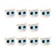 thumbnail image 5 of 10 cuentas espaciadoras con forma de cabeza de gato, hechas a mano, para manualidades, cuentas sueltas, diseño de gatito. Ojos azules claros, 5 of 7