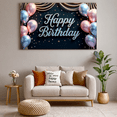 thumbnail image 6 of Decorative Design Happy Birthday Banner Colorful Balloons Birthday Party Backdrop for Birthday Party Indoor Decoration Event Celebration, 6 of 6
