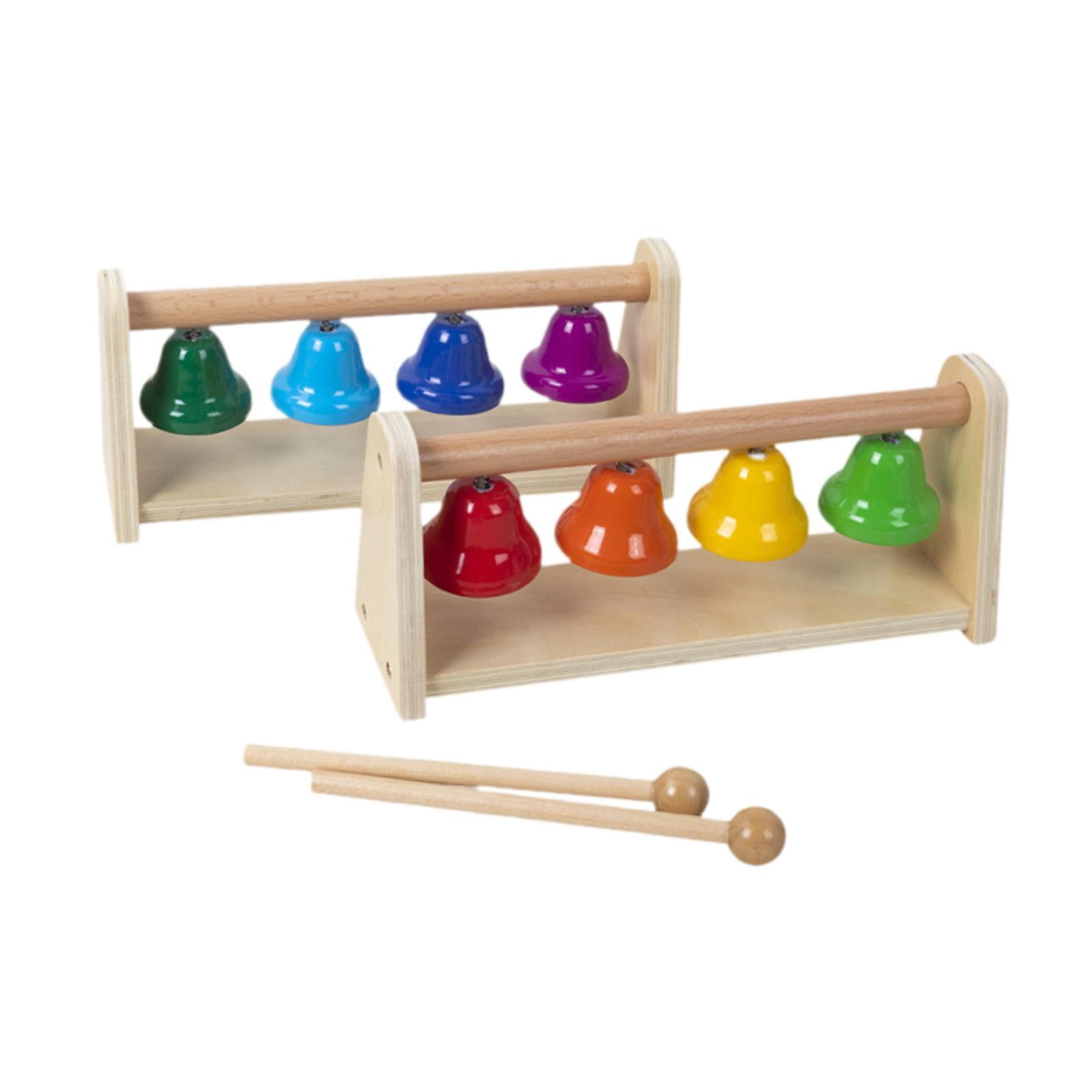 Dualoai 8 Note Hand Bells Percussion Musical Instrument Holiday Birthday Gift Colorful